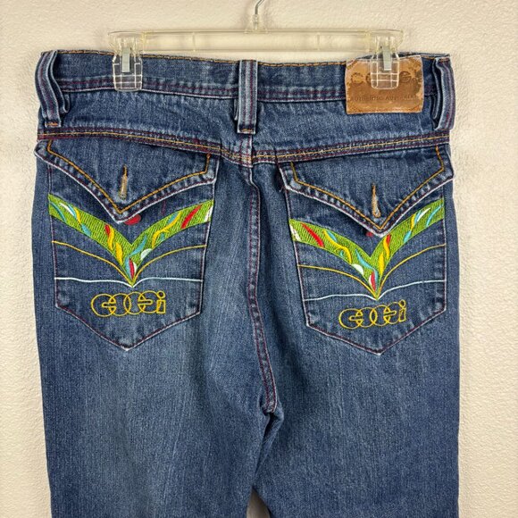 Vintage Coogi Australia Blue Denim Embroidered Pockets Straight Leg Jeans 36x34 - Picture 4 of 10